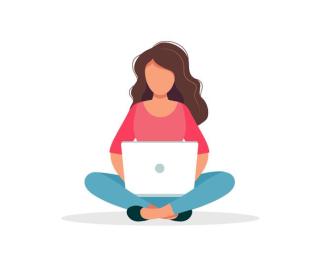 woman-with-laptop-sitting-isolated-on-white-background-concept-illustration-for-working-freelancing-studying-education-work-from-home-vector-illustration-in-flat-cartoon-style